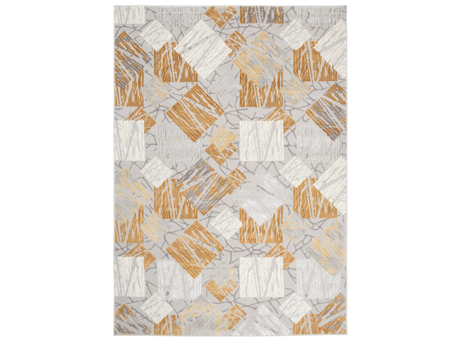 Kusový koberec ASTHANE square - šedý/žlutý