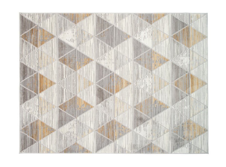 Kusový koberec ASTHANE triangl - šedý/žlutý