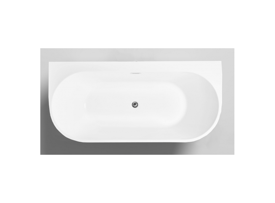 Přístěnná akrylátová vana MEXEN OVAL 170x80 cm - bílá, 52671708000