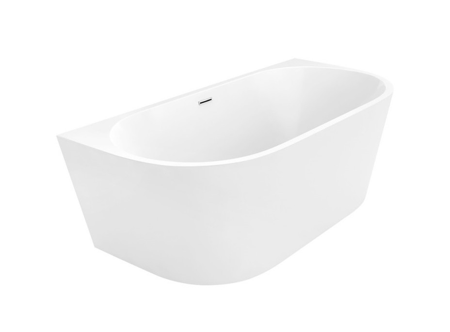 Přístěnná akrylátová vana MEXEN OVAL 170x80 cm - bílá, 52671708000