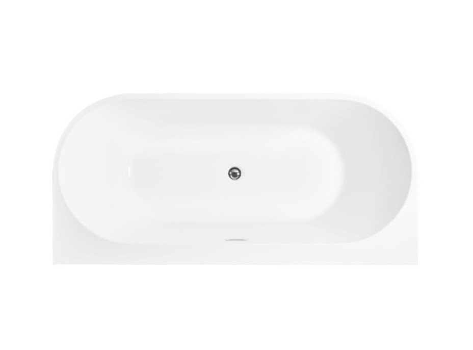 Přístěnná akrylátová vana MEXEN OVAL 170x80 cm - bílá, 52671708000