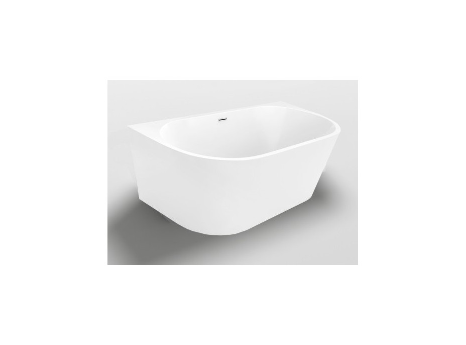 Přístěnná akrylátová vana MEXEN OVAL 170x80 cm - bílá, 52671708000