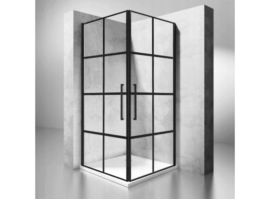 Sprchový kout MAXMAX Rea RUBIK 90x90 cm - černý
