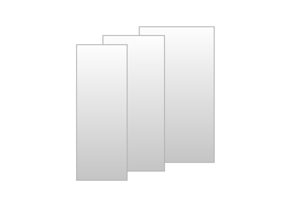 Mistica pevný díl skleněný, 100x190 cm, sklo Chinchilla 6 mm, rámový - chrom ALU