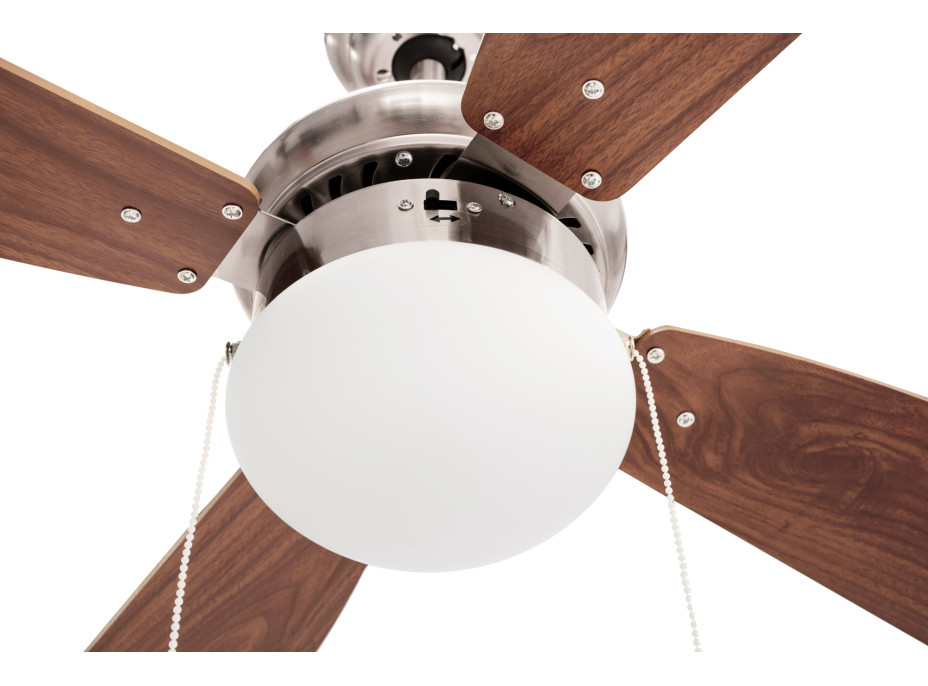 Stropní svítidlo s ventilátorem MODERN - 105 cm - stříbrné