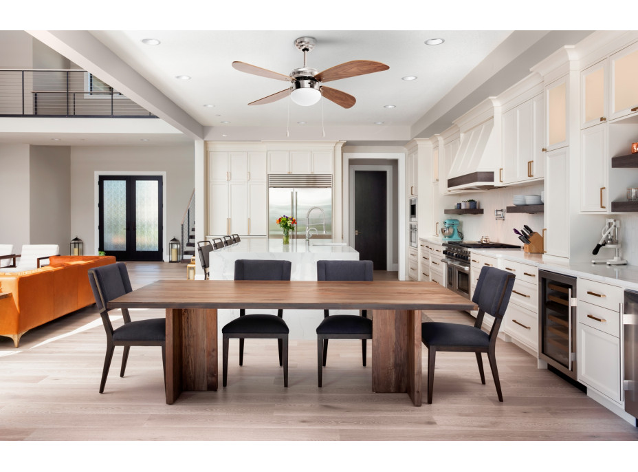 Stropní svítidlo s ventilátorem MODERN - 105 cm - stříbrné