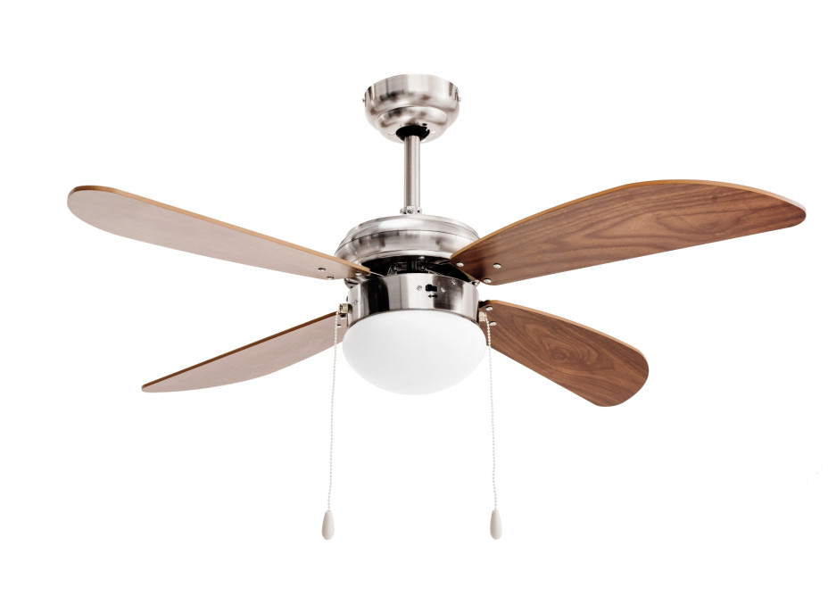 Stropní svítidlo s ventilátorem MODERN - 105 cm - stříbrné