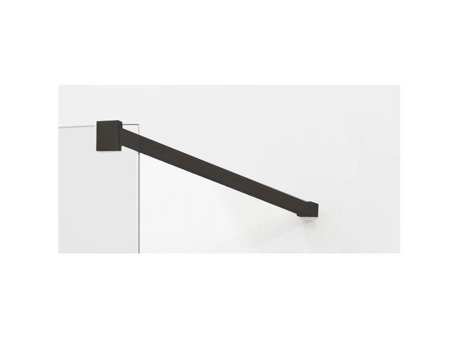 Koupelnová pevná zástěna MAXMAX KIOTO BLACK 120 cm - čiré/mat