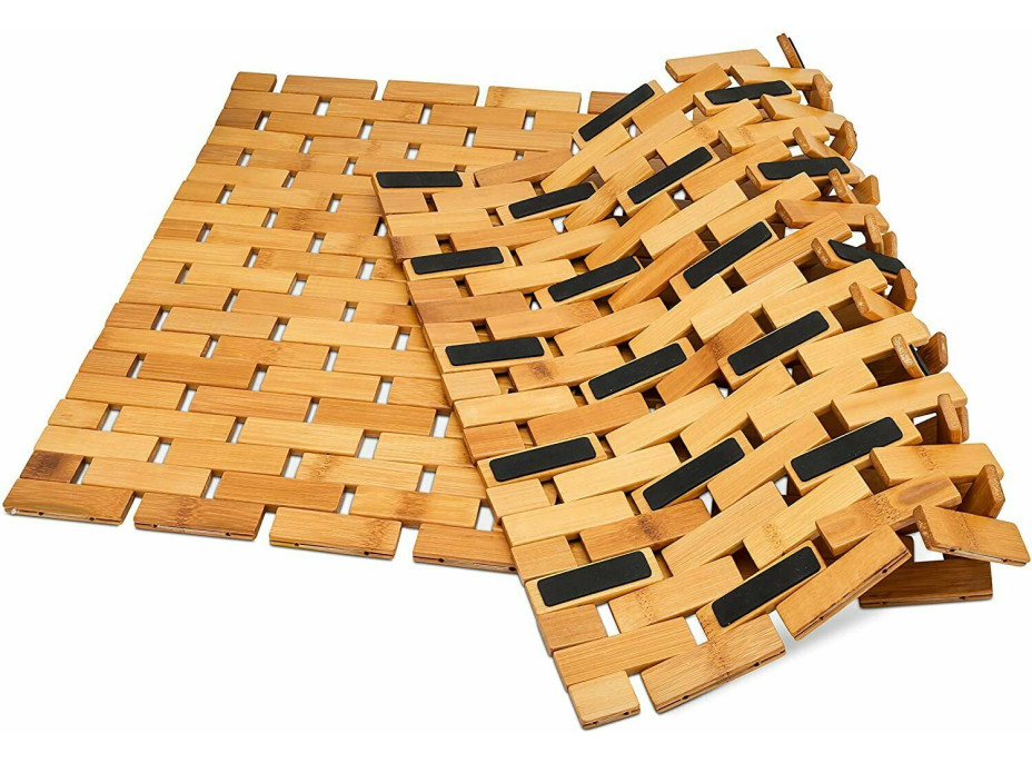 Koupelnová mozaiková bambusová předložka 40x60 cm