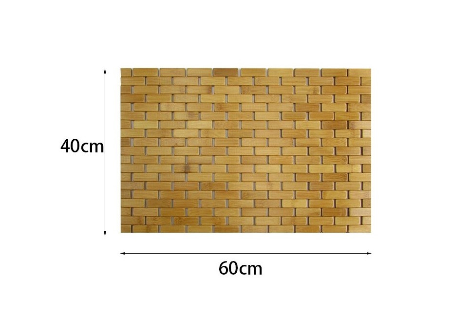 Koupelnová mozaiková bambusová předložka 40x60 cm