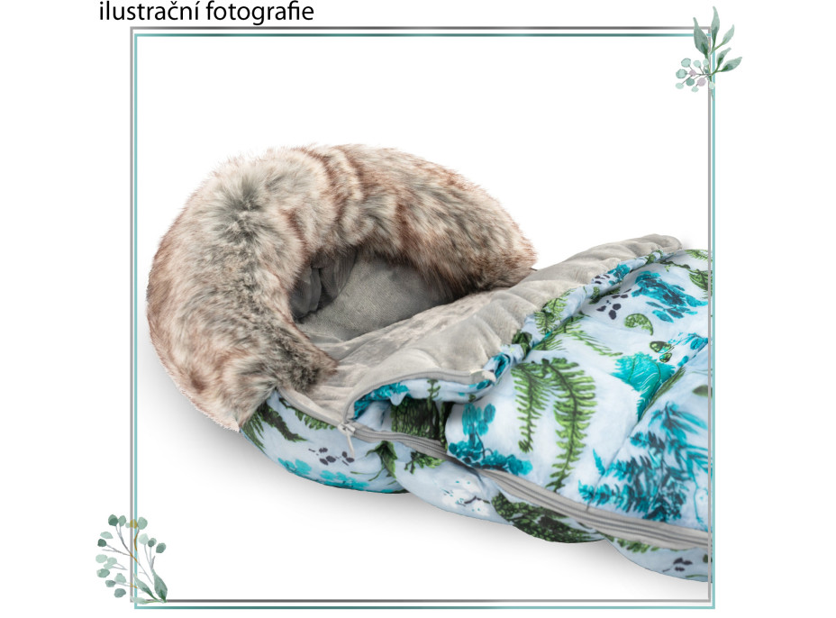 Rostoucí fusak do kočárku GROW UP - SNOW - s kožešinou