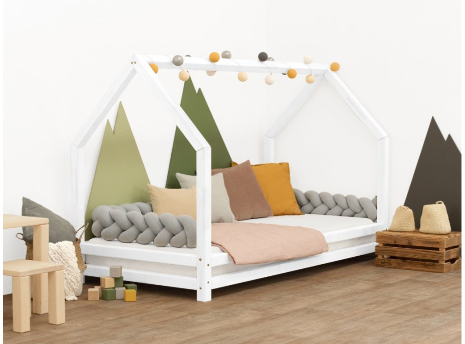 Dětská designová postel z masivu 200x80 cm DOMEČEK 3