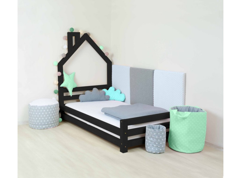 Dětská designová postel z masivu 200x90 cm DOMEČEK 2