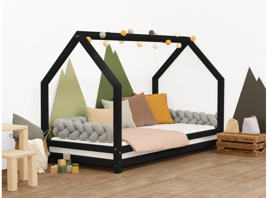 Dětská designová postel z masivu 160x80 cm DOMEČEK 3