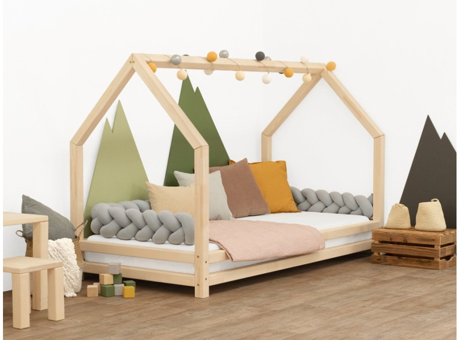 Dětská designová postel z masivu 160x80 cm DOMEČEK 3