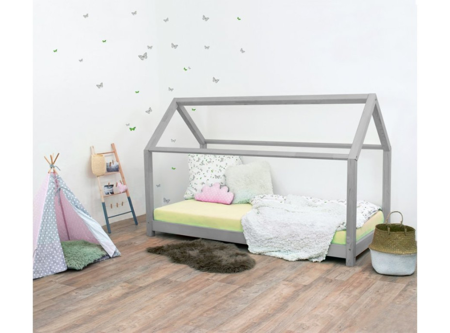 Dětská domečková postel z masivu 200x80 cm TEREZA