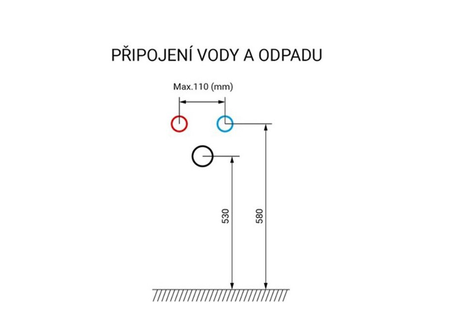 Koupelnová skříňka s keramický umyvadlem 120 cm, bílá