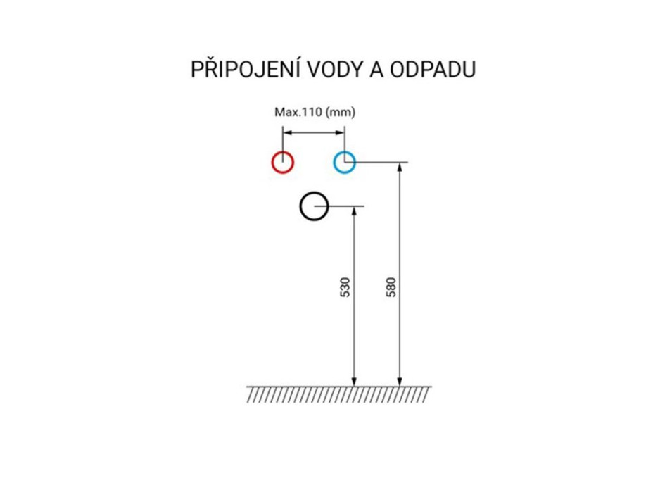 Koupelnová skříňka s keramický umyvadlem 80 cm, bílá