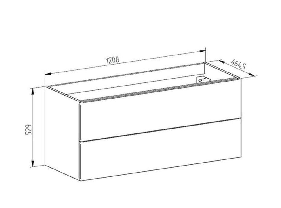 Koupelnová skříňka s keramický umyvadlem 120 cm, bílá