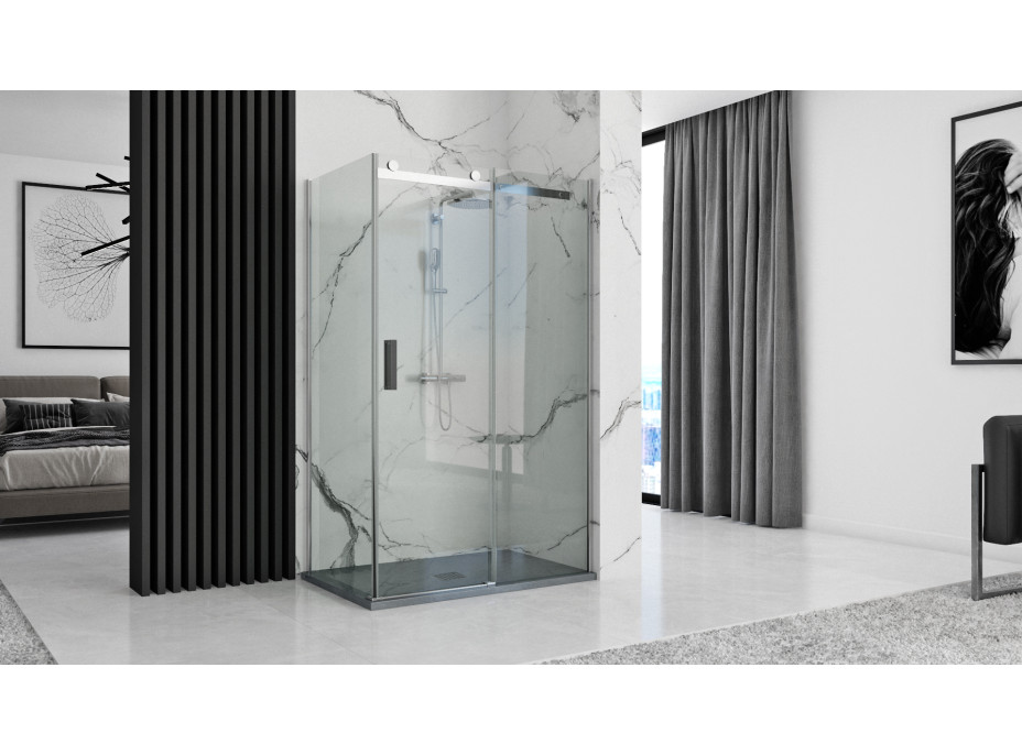 Sprchová vanička MAXMAX Rea ROCK 90x120 cm - šedá