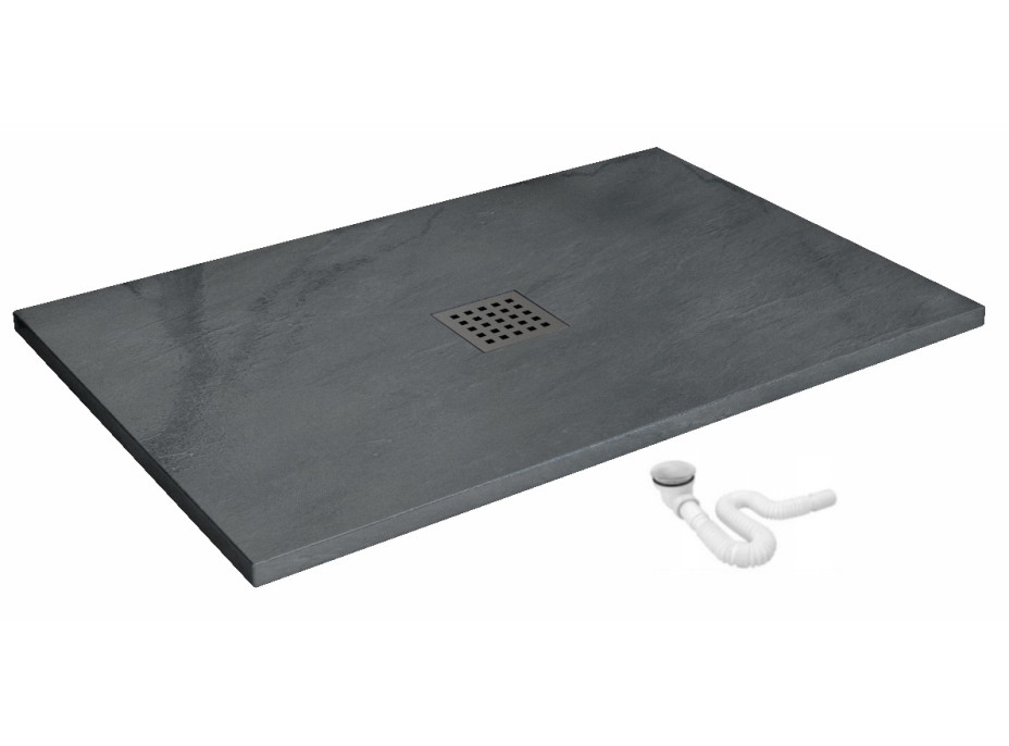 Sprchová vanička MAXMAX Rea ROCK 90x120 cm - šedá