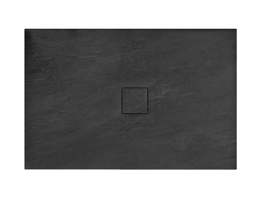 Sprchová kamenná vanička MAXMAX Rea STONE 80x120 cm - černá