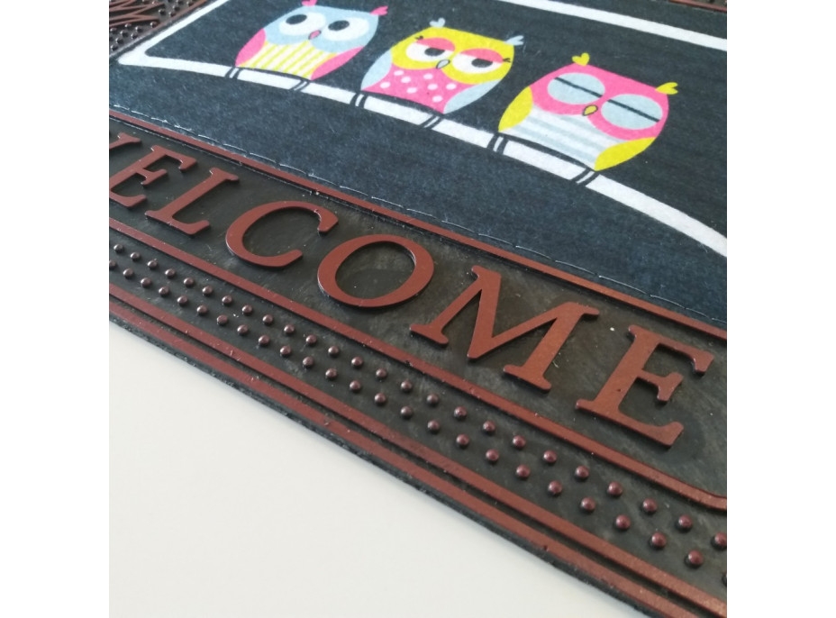 Rohožka "Welcome" - sovičky - 40x70 cm