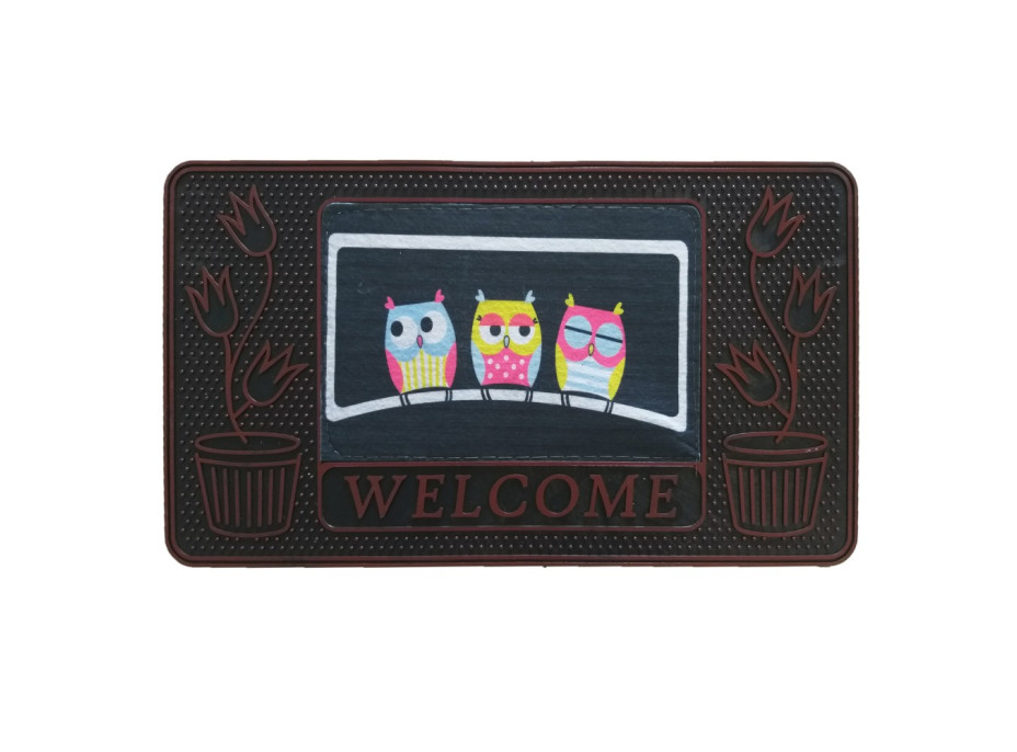 Rohožka "Welcome" - sovičky - 40x70 cm