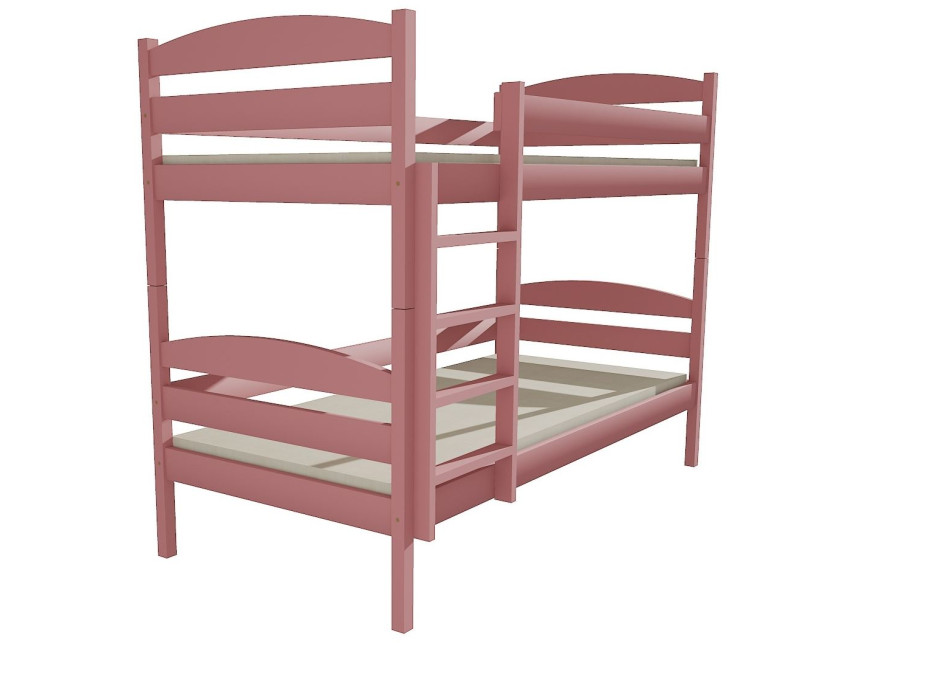 Dětská patrová postel z MASIVU 200x90cm bez šuplíku - PP004