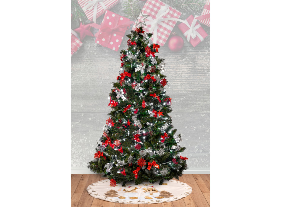 Vánoční podložka pod stromeček - 100 cm - ecru bílá