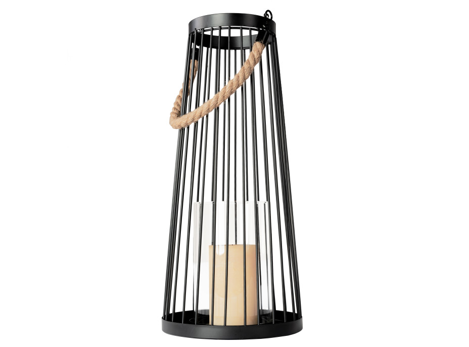 Lucerna LOFT - kov/sklo - černá - 45 cm