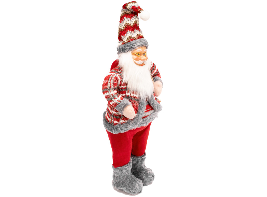 Vánoční dekorativní figurka Santa Claus s pytlem - 62 cm
