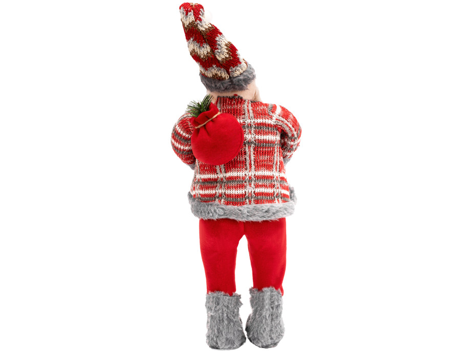 Vánoční dekorativní figurka Santa Claus s pytlem - 62 cm