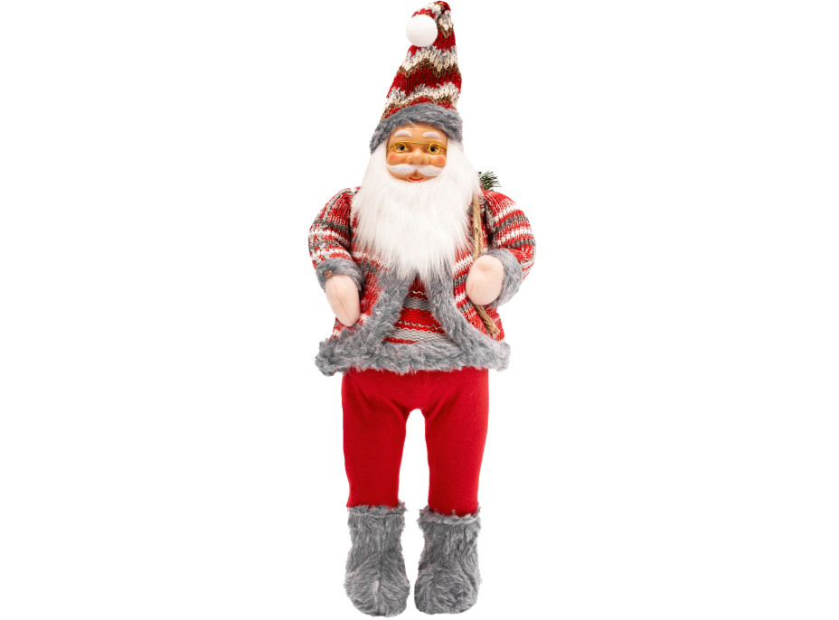Vánoční dekorativní figurka Santa Claus s pytlem - 62 cm