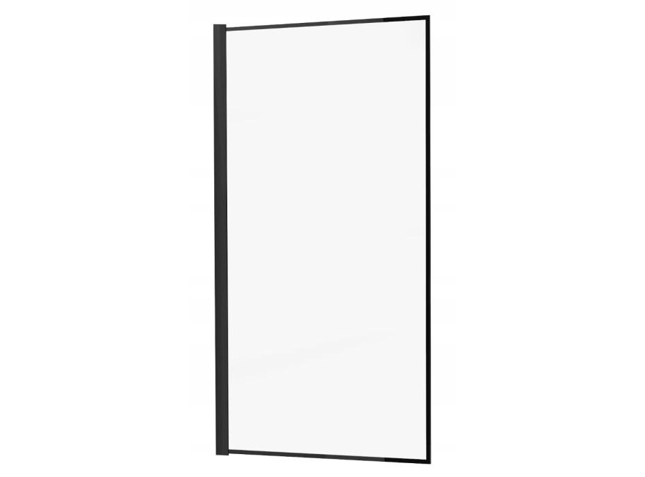 Vanová zástěna MEXEN ALEX - s kloubem - 70x140 cm - černá - čiré sklo, 893-070-001-70-70
