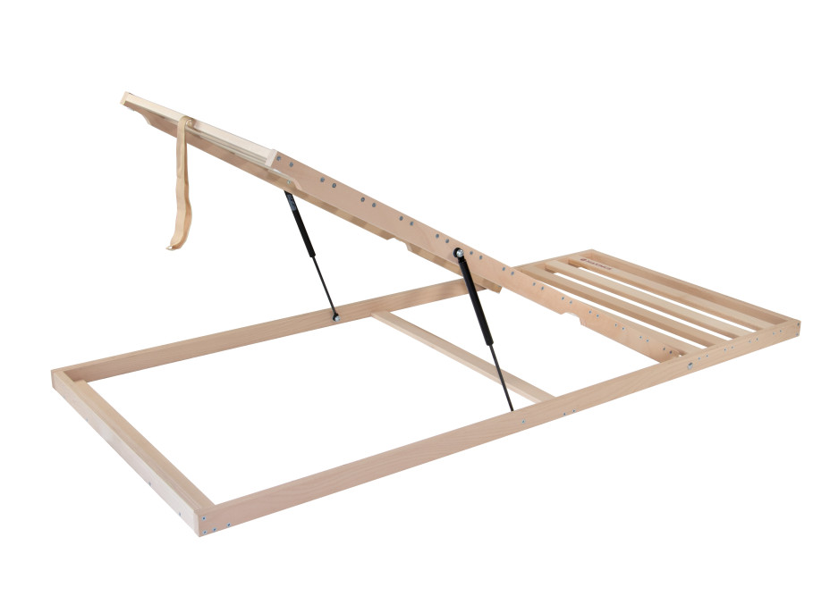 Dřevěný laťkový rošt AHORN - MAXIMUS P 200x100 cm - masiv buku s rámem - nosnost 220 kg