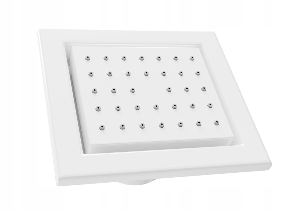 Podomítková boční sprchová tryska MEXEN - hranatá - 12x13 cm - bílá, 79365-20