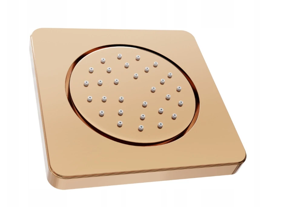 Podomítková boční sprchová tryska MEXEN - kulatá - 13x13 cm - rose gold, 79366-60