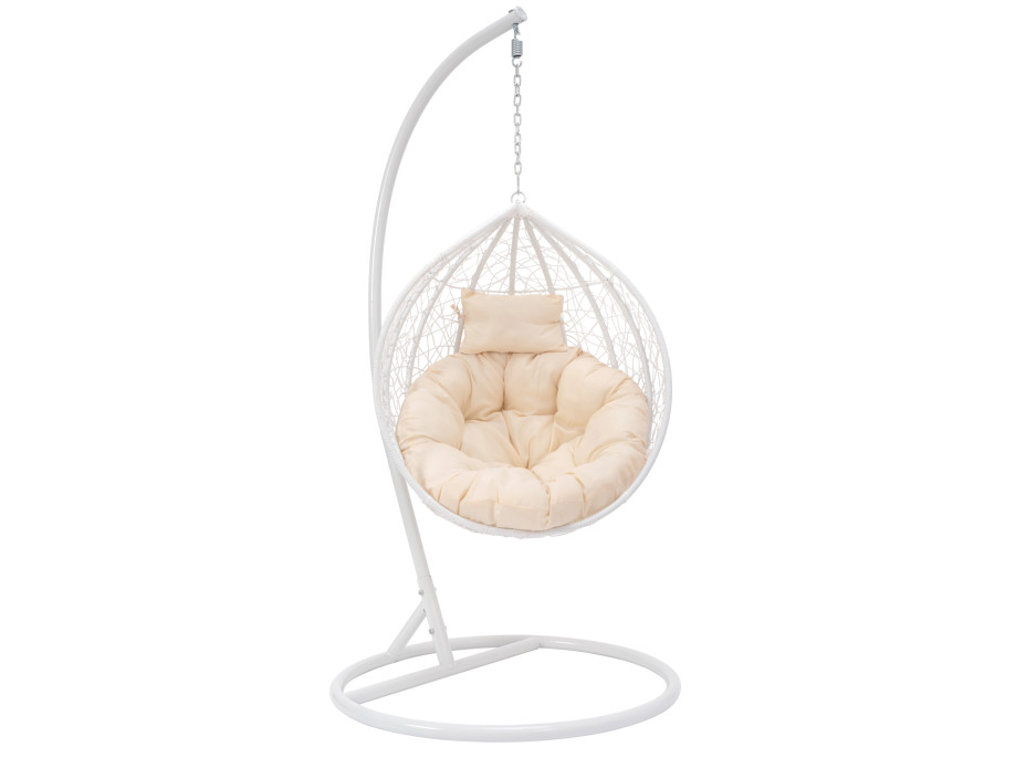 Závěsné houpací křeslo MONTANA - bílé - vel. S
