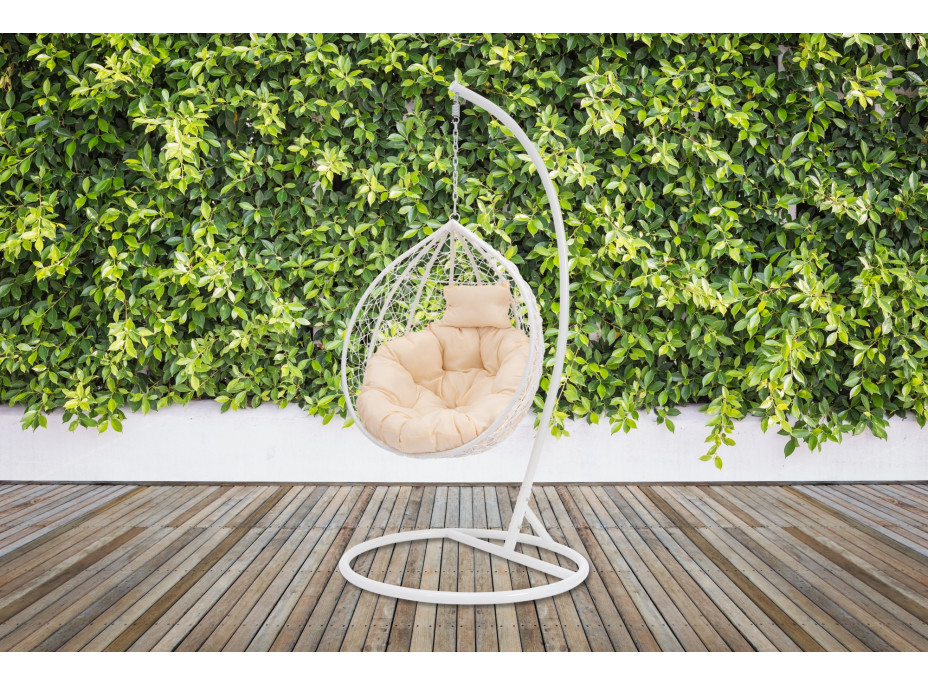 Závěsné houpací křeslo MONTANA - bílé - vel. S