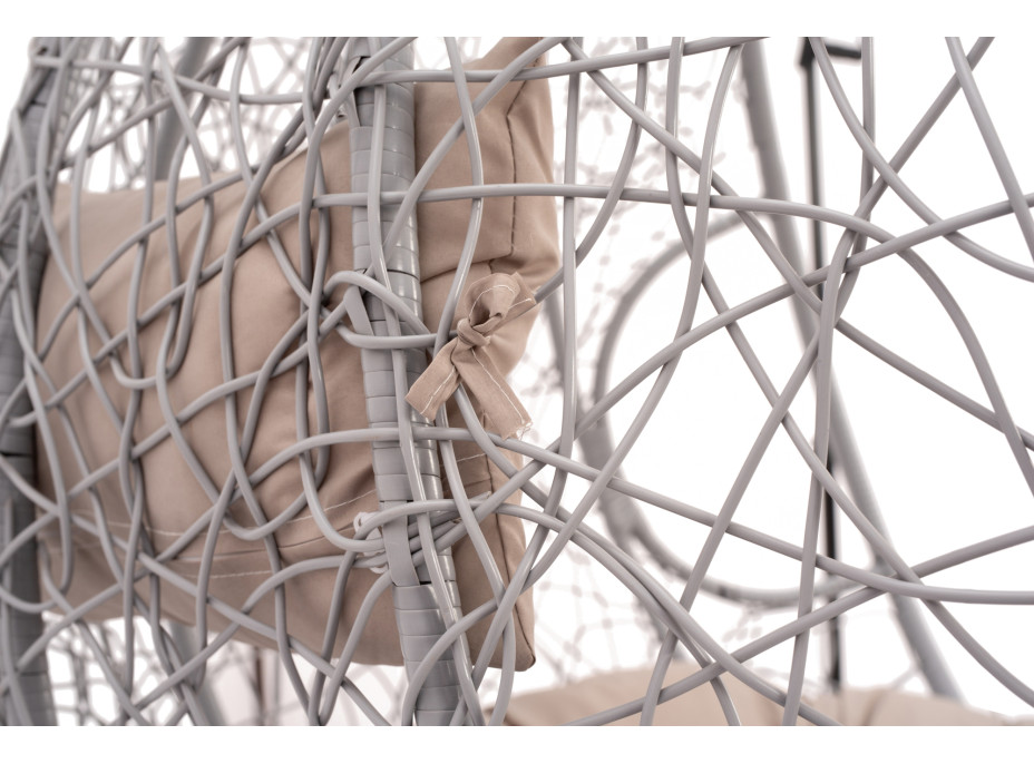 Závěsné houpací křeslo MONTANA - šedé - vel. XXL - pro 2 osoby