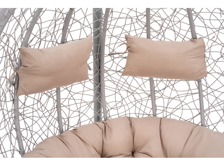 Závěsné houpací křeslo MONTANA - šedé - vel. XXL - pro 2 osoby