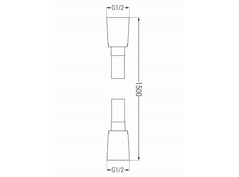 Sprchová hadice MEXEN - hladká - 150 cm - černá matná, 79450-70