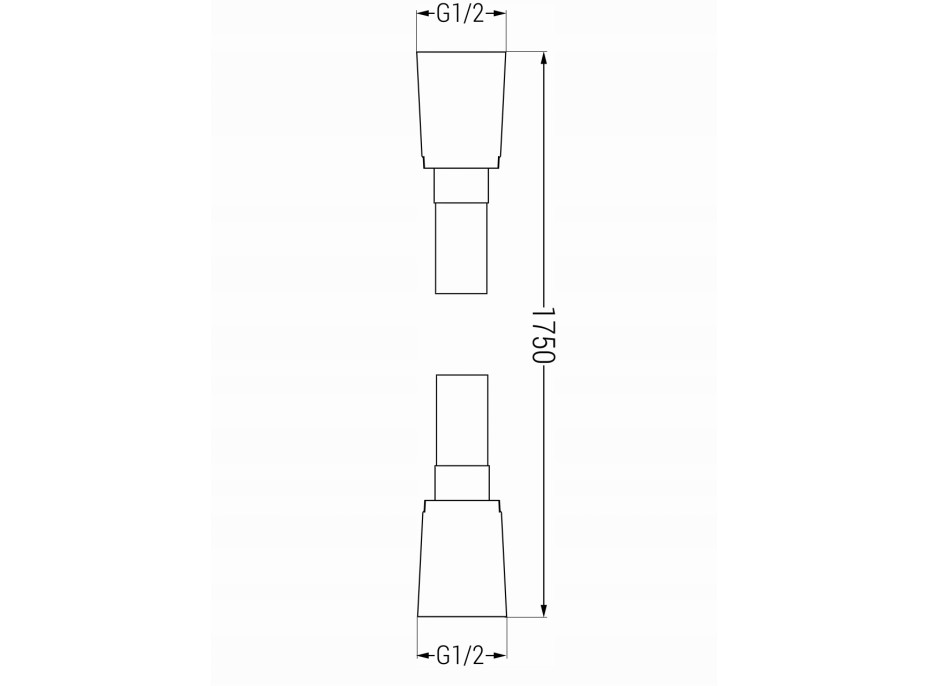 Sprchová hadice MEXEN - hladká - 175 cm - černá matná, 79475-70
