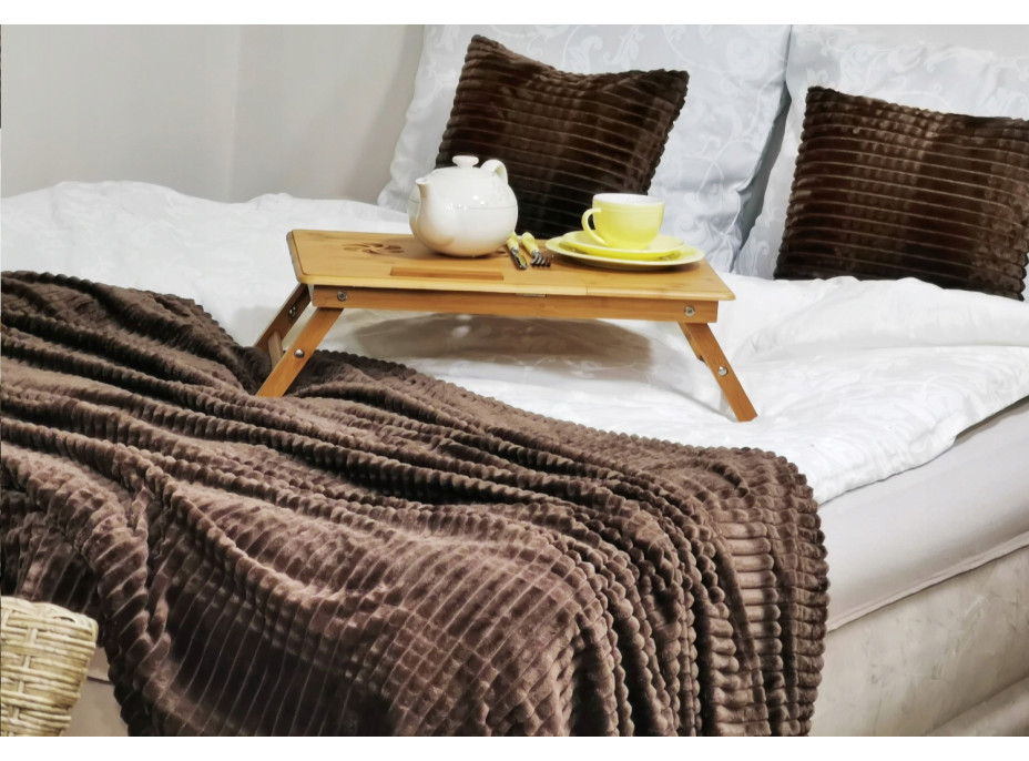 Deka přehoz LEO 150x200 cm - hnědá