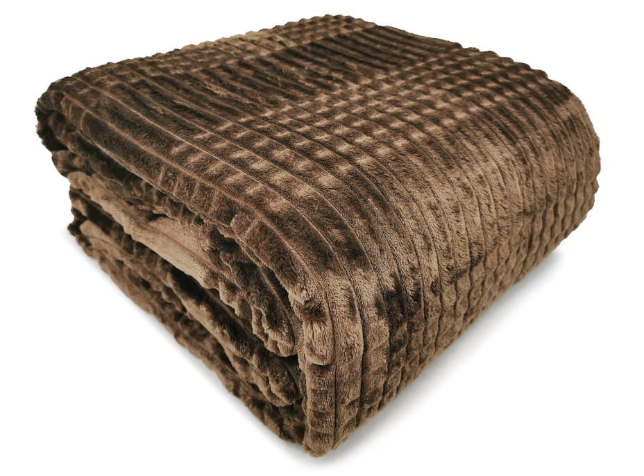 Deka přehoz LEO 150x200 cm - hnědá