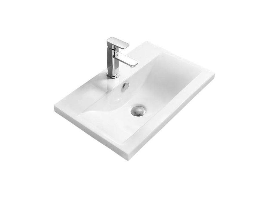 Keramické zápustné umyvadlo MEXEN EMMA - 61x39 cm - bílé, 25056100