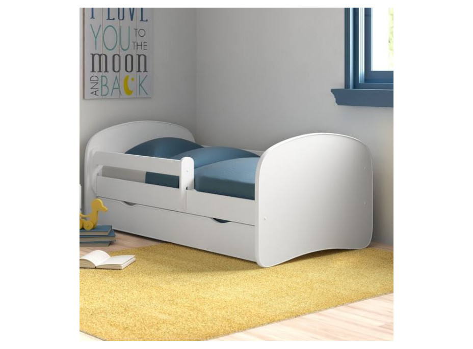 Dětská postel BABY DREAMS bez šuplíku - bílá 160x80 cm