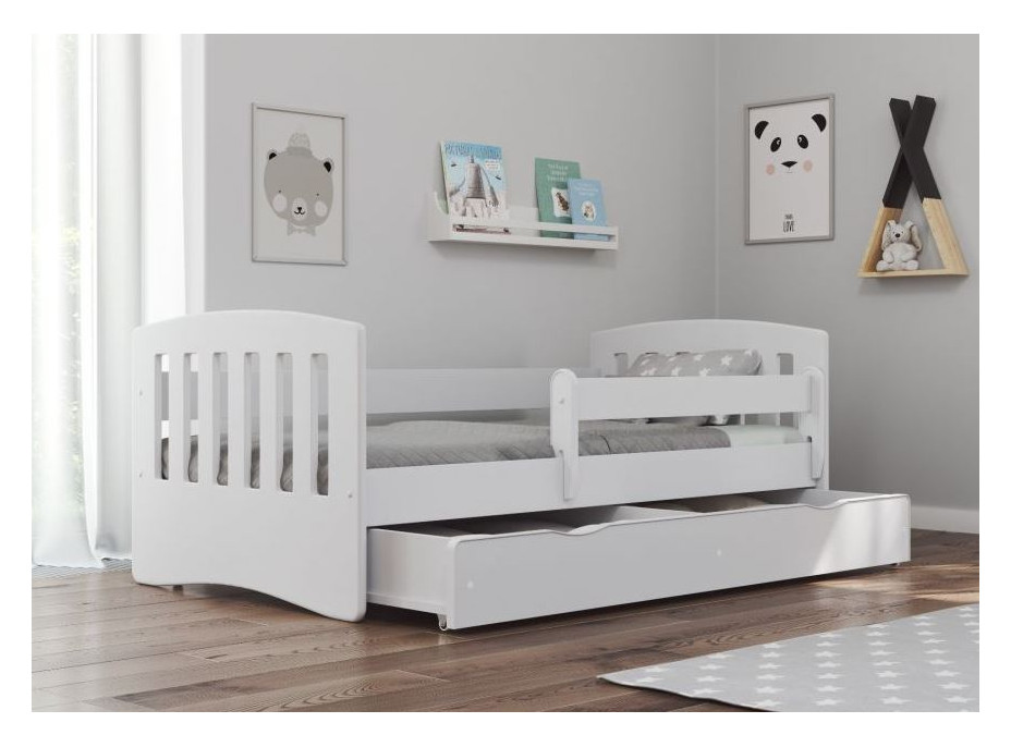 Dětská postel CLASSIC bez šuplíku - bílá 180x80 cm