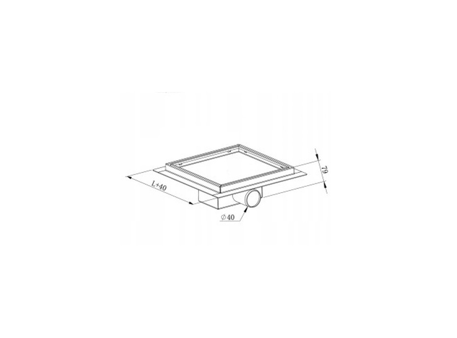 Odtokový sprchový žlab MEXEN FLAT 2v1 - hranatý - 15x15 cm, 1010015